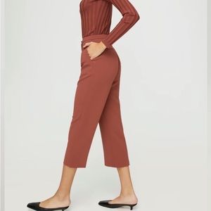 Wilfred olive green elastic waistband Darontal pant